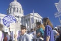 Pro-choice marchers holding signs, Royalty Free Stock Photo
