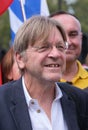 Pro-EU supporter Belgian MEP Guy Verhofstadt at the National Rejoin March in London.