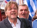 Pro-EU supporter Belgian MEP Guy Verhofstadt at the National Rejoin March in London.