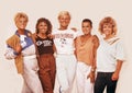 Pro Female Bodybuilders Pose Backstage at 1984 Ms Olympia Contest in Montreal