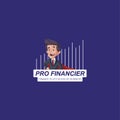 Pro financier vector mascot logo