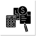 Pro forma invoice glyph icon Royalty Free Stock Photo