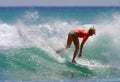 Pro Surfer Bethany Hamilton Surfing in Waikiki
