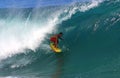 Pro Surfer Braden Dias Surfing at Pipeline