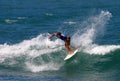 Pro Surfer Bruce Irons in Surfing Competition Royalty Free Stock Photo