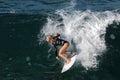 Pro surfer, Eveline Hooft, prepping at Honolua Bay on Maui.