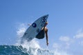 Pro Surfer Kalani David surfing at Backdoor Royalty Free Stock Photo