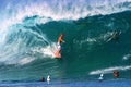 Pro Surfer Mark Healey Surfing at Pipeline