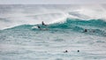 Pro Surfers Waiting for Waves Royalty Free Stock Photo