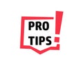 Pro tips sign icon. Clipart image