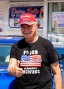 Pro Trump Boat Parade A senior Trump Supporter