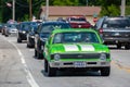 Pro Trump Boat Parade a vintage Nova SS lime green