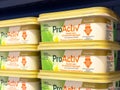 Proactiv spread packaging with cholesterol reduction claims displayed on shelves Royalty Free Stock Photo