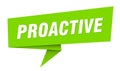 proactive banner. proactive speech bubble, label, sticker, sign template Royalty Free Stock Photo