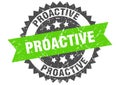 proactive stamp. proactive grunge round sign. Royalty Free Stock Photo