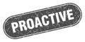 proactive sign. proactive grunge stamp. Royalty Free Stock Photo