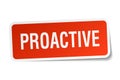 proactive square sticker Royalty Free Stock Photo