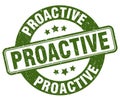 proactive stamp. proactive label. round grunge sign Royalty Free Stock Photo