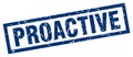 proactive stamp Royalty Free Stock Photo