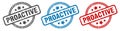 proactive stamp. proactive round isolated sign. Royalty Free Stock Photo