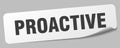 proactive sticker. proactive label Royalty Free Stock Photo