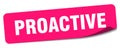 proactive sticker. proactive label Royalty Free Stock Photo