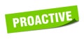 proactive sticker. proactive square sign. proactive Royalty Free Stock Photo