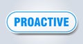 proactive sticker. Royalty Free Stock Photo