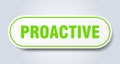 proactive sticker. Royalty Free Stock Photo