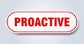 proactive sticker. Royalty Free Stock Photo