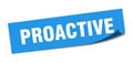 proactive sticker. proactive square sign. proactive Royalty Free Stock Photo