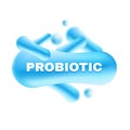 Probiotics Bacteria Vector illustration. Microscopic bacteria Royalty Free Stock Photo