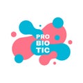 Probiotics Bacteria Vector illustration. Microscopic bacteria Royalty Free Stock Photo