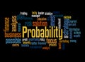 Probability in business word cloud concept 3 Royalty Free Stock Photo