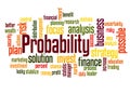 Probability in business word cloud concept 2