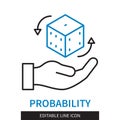 Probability editable line icon