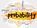 Probability word cloud Royalty Free Stock Photo