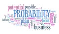 Probability word cloud Royalty Free Stock Photo