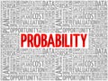 Probability word cloud collage Royalty Free Stock Photo