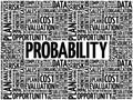 Probability word cloud collage