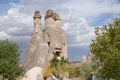 Probably the best known feature of Cappadocia, Turkey  found in its very heart, are the fairy chimneys Royalty Free Stock Photo