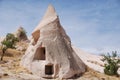 Probably the best known feature of Cappadocia, Turkey  found in its very heart, are the fairy chimneys Royalty Free Stock Photo