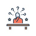 Color illustration icon for Probably, maybe and presumably Royalty Free Stock Photo