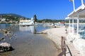 The Vlacherna monastery on Kanoni peninsula. Corfu island. Ionian Sea, Greece.