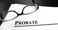 Probate Last Will and Testament Documents on Desk with Glasses Royalty Free Stock Photo