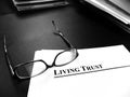 Probate Last Will and Testament Documents on Desk with Glasses Royalty Free Stock Photo