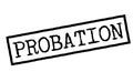 Probation black rubber stamp