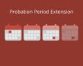 Probation period extension to extend more working time for new employee vector