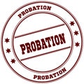 PROBATION simple red stamp