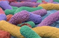 Probiotic bacteria field closeup view 3d illustration